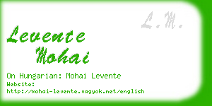 levente mohai business card